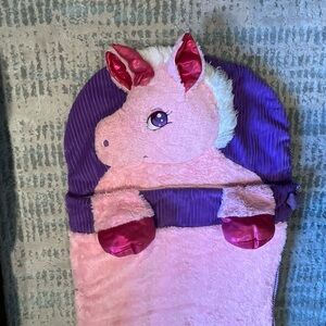 Unicorn Girl's Sleeping Bag, soft, fun, cuddly, pink purple